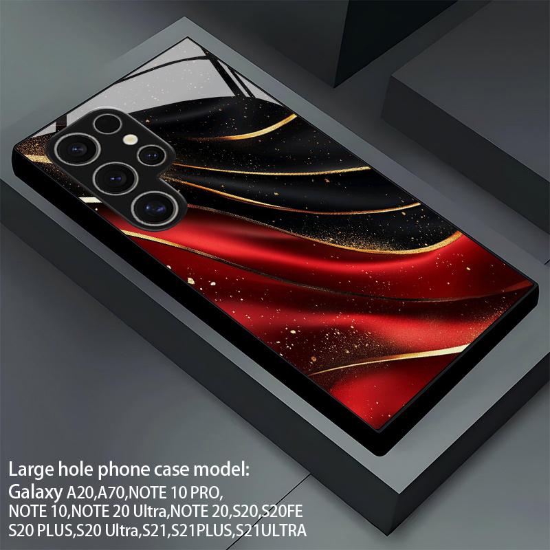 2D Pattern Phone Case for Samsung S26 S25 S24 S23 S22 S21 S20 A55 A54 A53 Tempered Glass Protective Cover