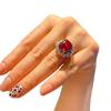 Schmuck Ring Farbe Schatz Beliebtes Temperament Schmuck Retro Ring Hauptstein 10 * 12