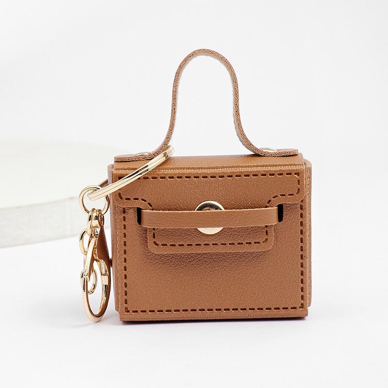 

WTEMPO 1 шт. искусственная кожа брелок мини сумка брелок для женщин милый брелок кулон монетница брелок 1pc кофейный