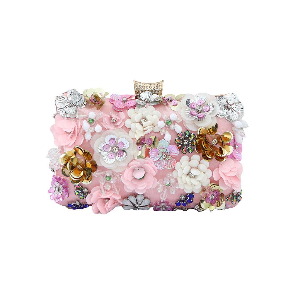 Women's Floral Evening Clutch: Elegant High-End Wedding and Banquet Handbag