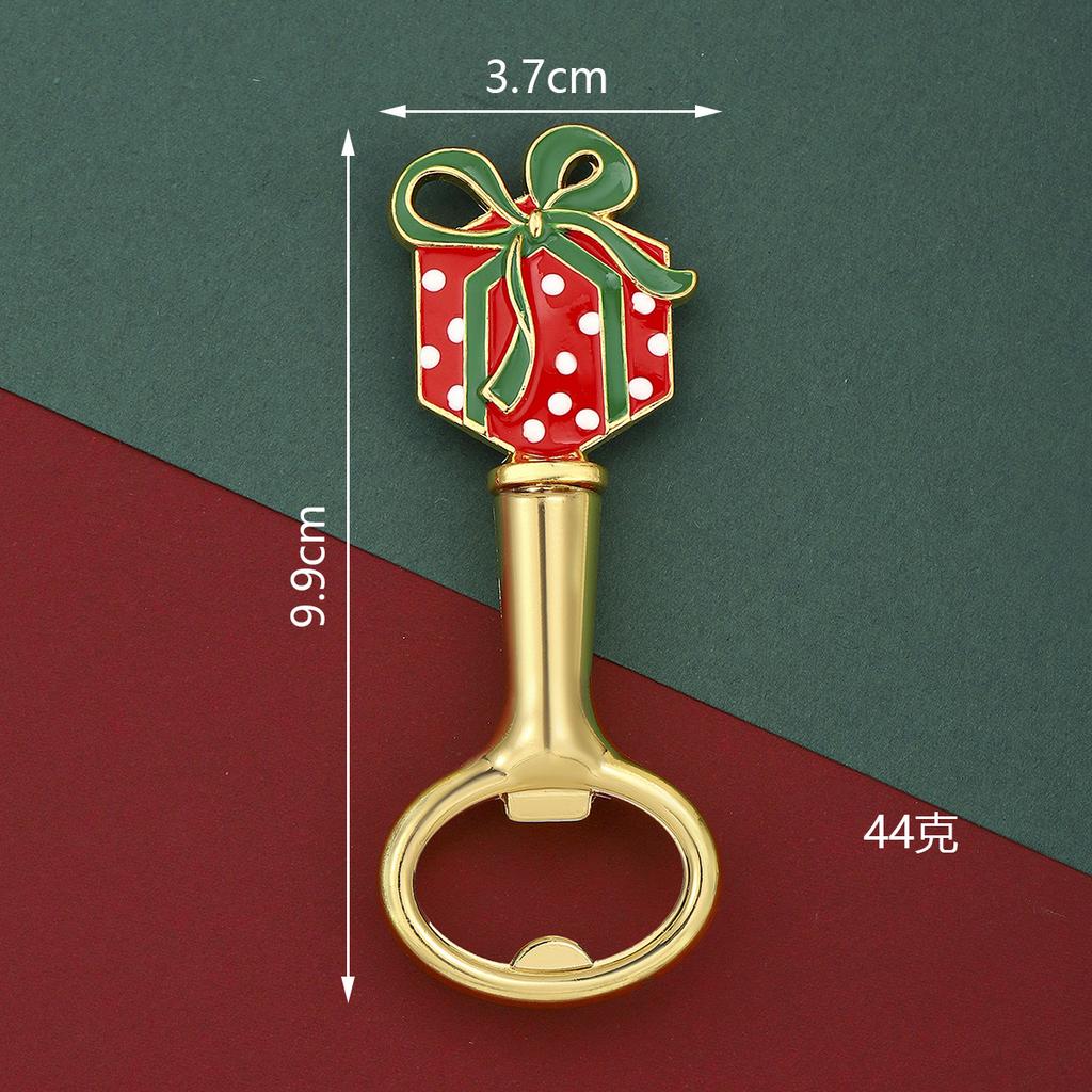 1pc New Christmas Bottle Opener Creative Dog Bear Gift Hat Design Beer Bottle Opener Screwdriver Small Gift