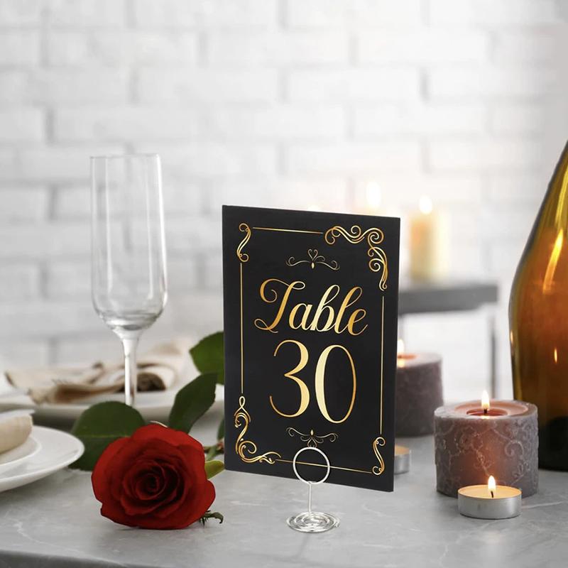 WTEMPO 31PCS Elegant Table Number Cards DIY Table Decoration Paper Seating Cards Digital Seating Cards Perfect for Home Decoration Party Wedding