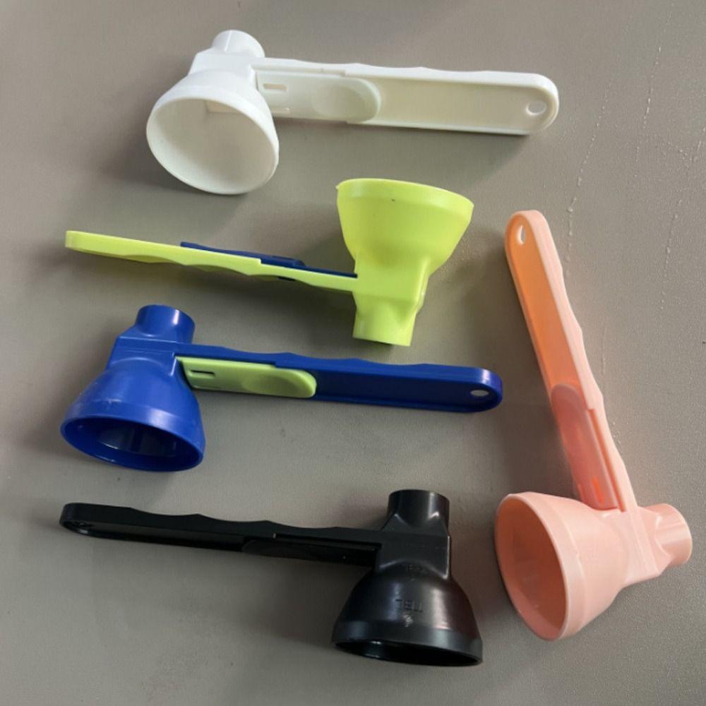 Flling Coffee Scoop Funnel Plastic 2 in 1 Sliding Design Sliding Scoop Funnel Reusable Protein Powder Scoop Kitchen Gadgets