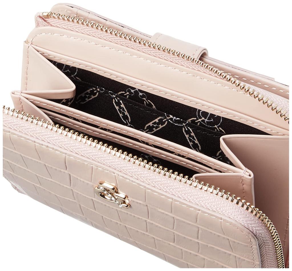 Pinky & Dianne Bi-fold Wallet, Aurora Crocodile, Pink, 1 Size