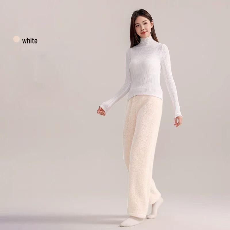 

Plus Size Maternity Sleepwear: Autumn/Winter Velvet Fleece Pants - Soft, Loose, and Warm M [80-105 jin]