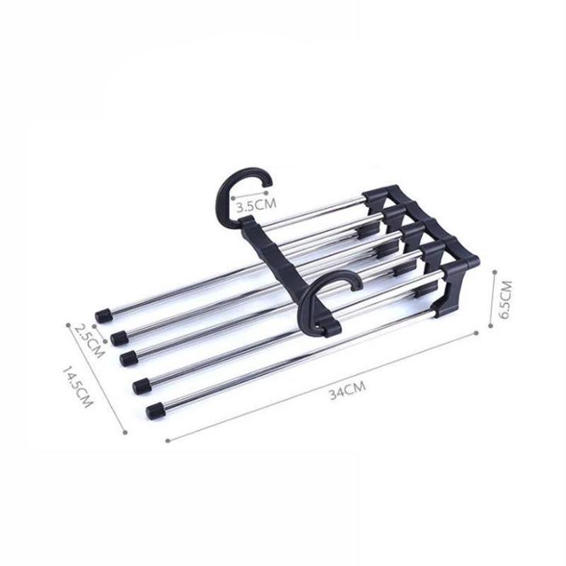 Stainless Steel Multi-Layer Retractable Pants Hanger & Clothes Organizer Rack