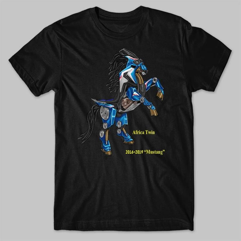 

Retro Japan Africa Twin Motorcycle Mustang Inspired T-Shirt 100% Cotton O-Neck Short Sleeve Summer Casual Mens Tshirt Streetwear 4XL