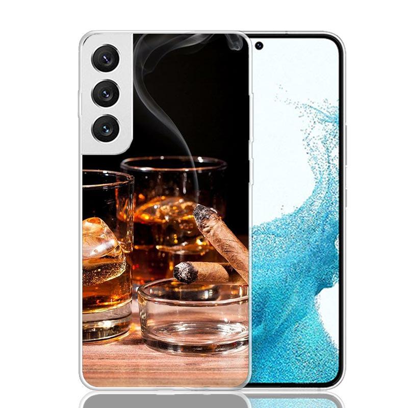 

Чехол для телефона Сигара Виски Ледяной Напиток для Samsung Galaxy S26 S25 Edge S24 S23 FE S22 Ultra S21 Plus S20 + Fundas Cover Coque Galaxy Samsung S23
