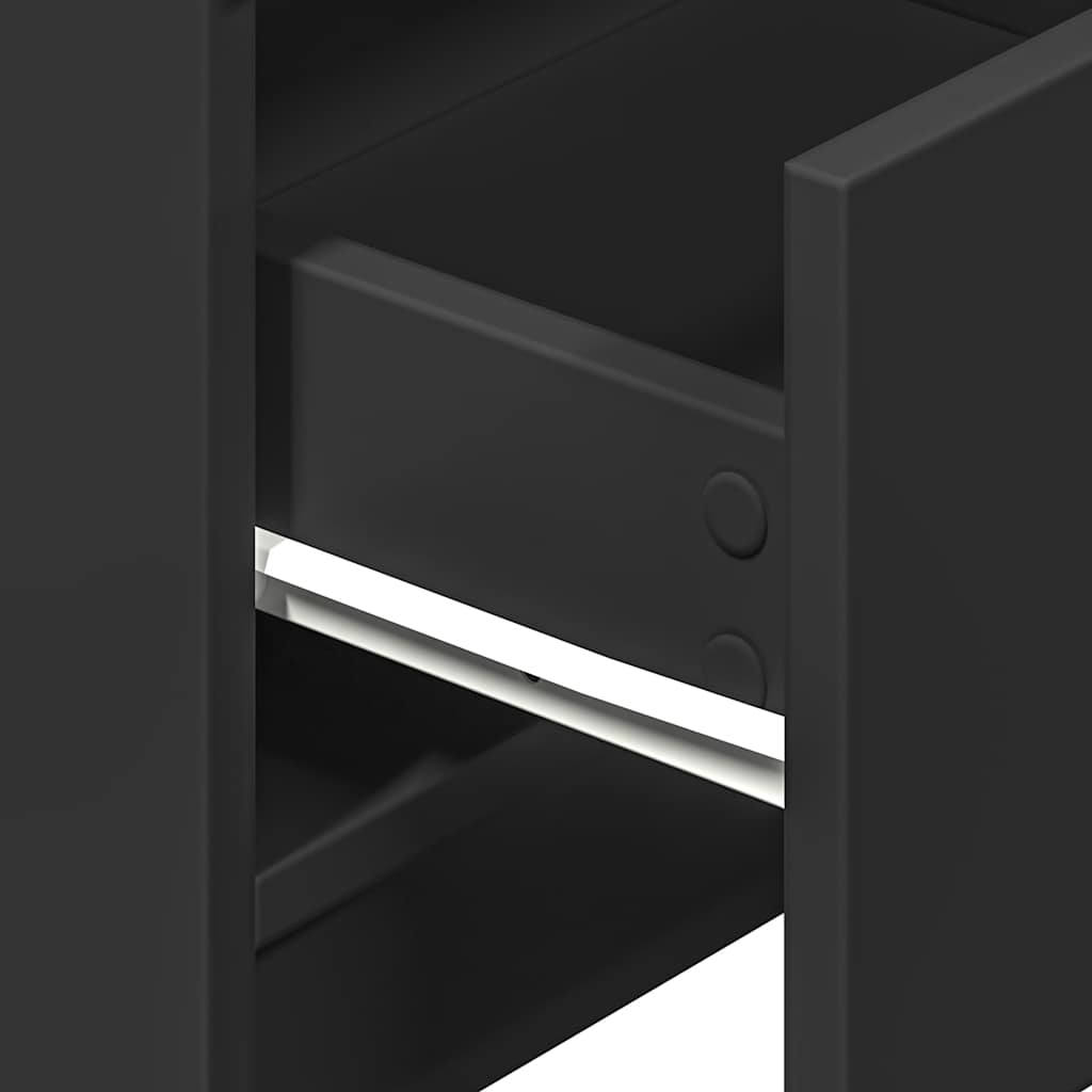 Nightstand with 2 Drawers Black 40 x 36 x 50 cm