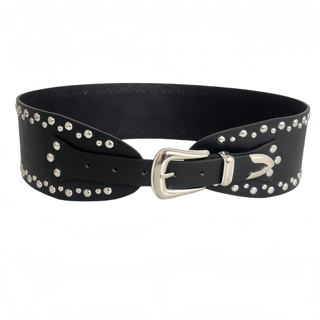 The New Rivet Punk Wide Belt Is A Stylish and Versatile Retro Belt That Is Both Stylish and Versatile
