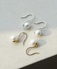 Alleun Silver 925 Hoop Pearl Earrings Nucleated Pearl 6Mm 8Mm