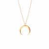 Personality Design Classic Gold Color Stainless Steel Moon Pendant Necklace for Women Charm Enfashon Hip Hop Rock Collar Jewelry