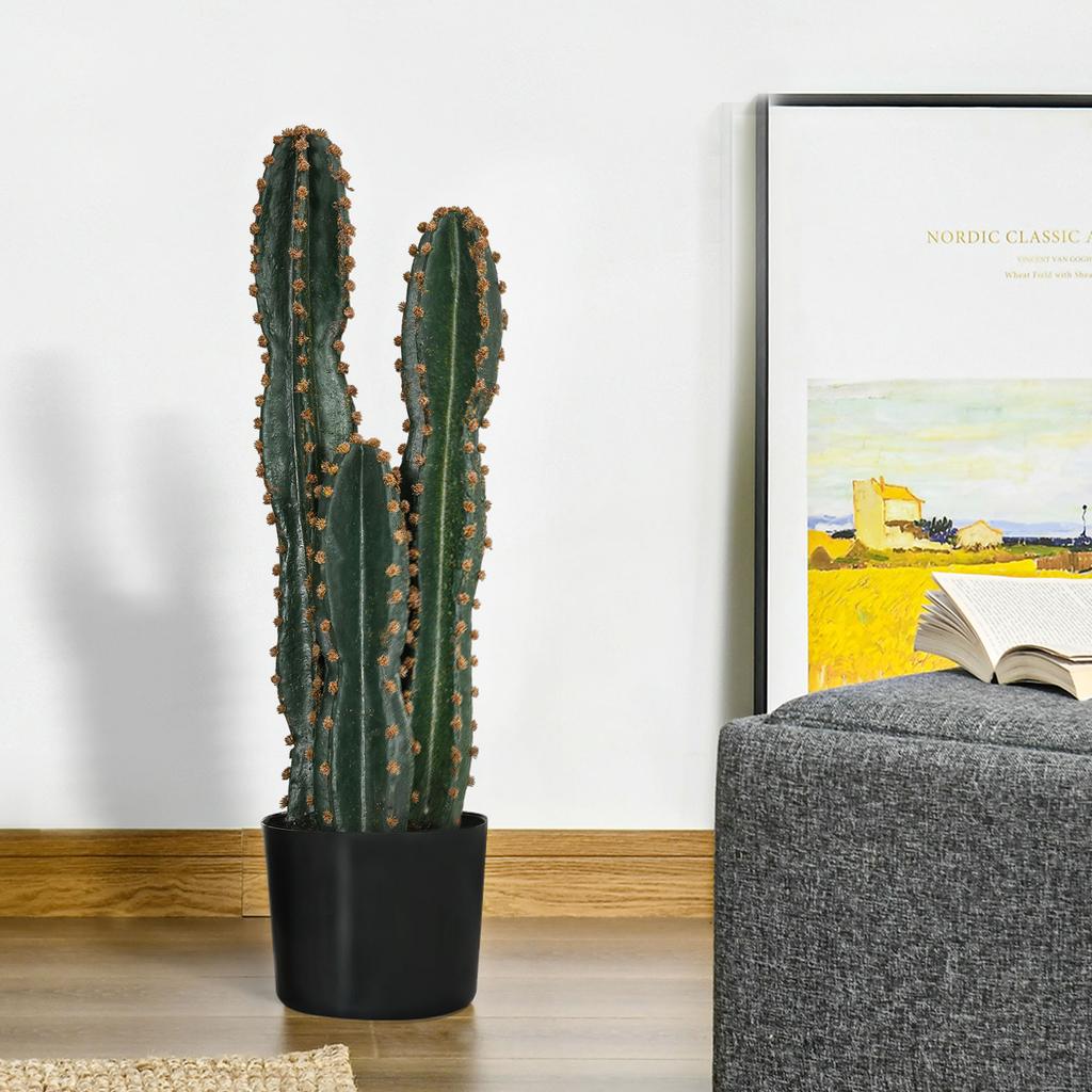 Artificial Cactus Highly Realistic Artificial Plant Large Size Dim. Diameter 17 X 60H Cm Green