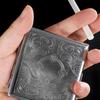 Portable Stainless Steel Metal Cigarette Case Patterned Decorative Cigarette Case Stylish Cigarette Storage Box 20 Cigarettes