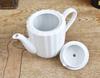 [White Tableware] Shatter-Resistant Reinforced Porcelain Pure White Tiara Frill Teapot 600cc