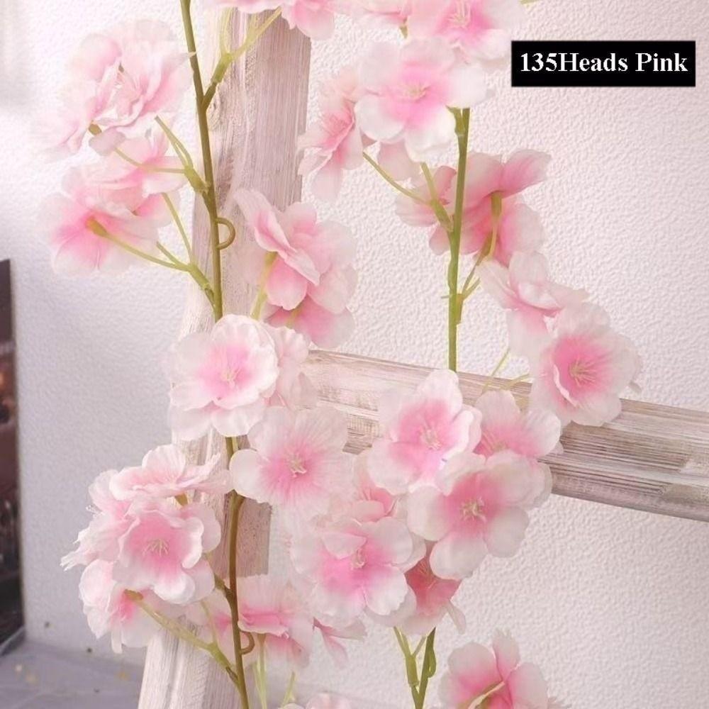 Multicolors Artificial Cherry Blossoms Vines  Wedding Party Garden Home Decor