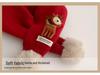 Korean Style Red Knit Scarf for Kids - Christmas 2024 Warm Crossed Neck Warmer