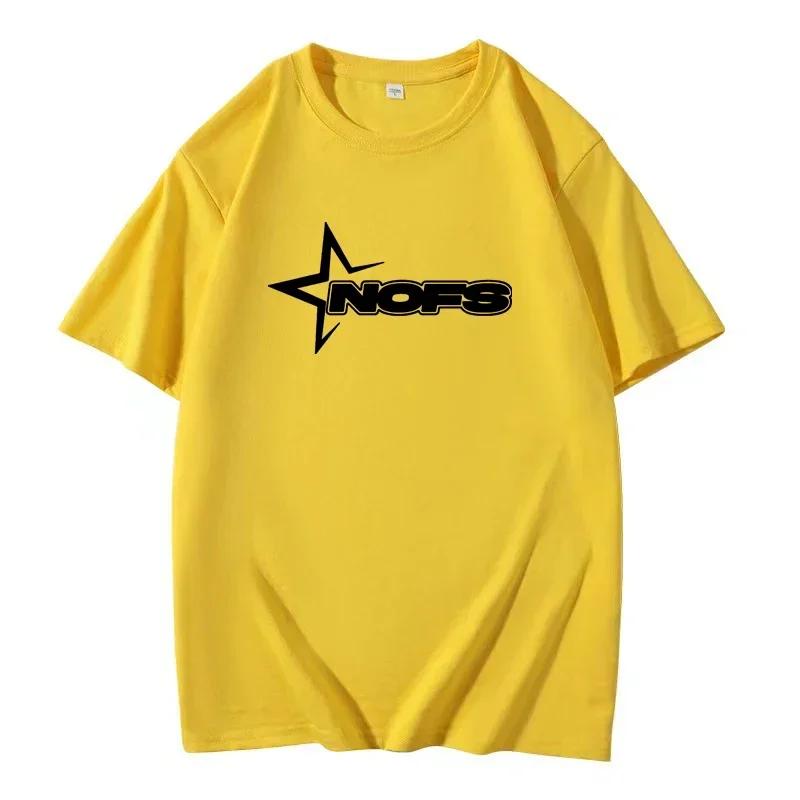 NOFS Printed Street Fashion Casual Summer Tops Men and Women New Loose Round Neck T-shirt Comfortable Tops