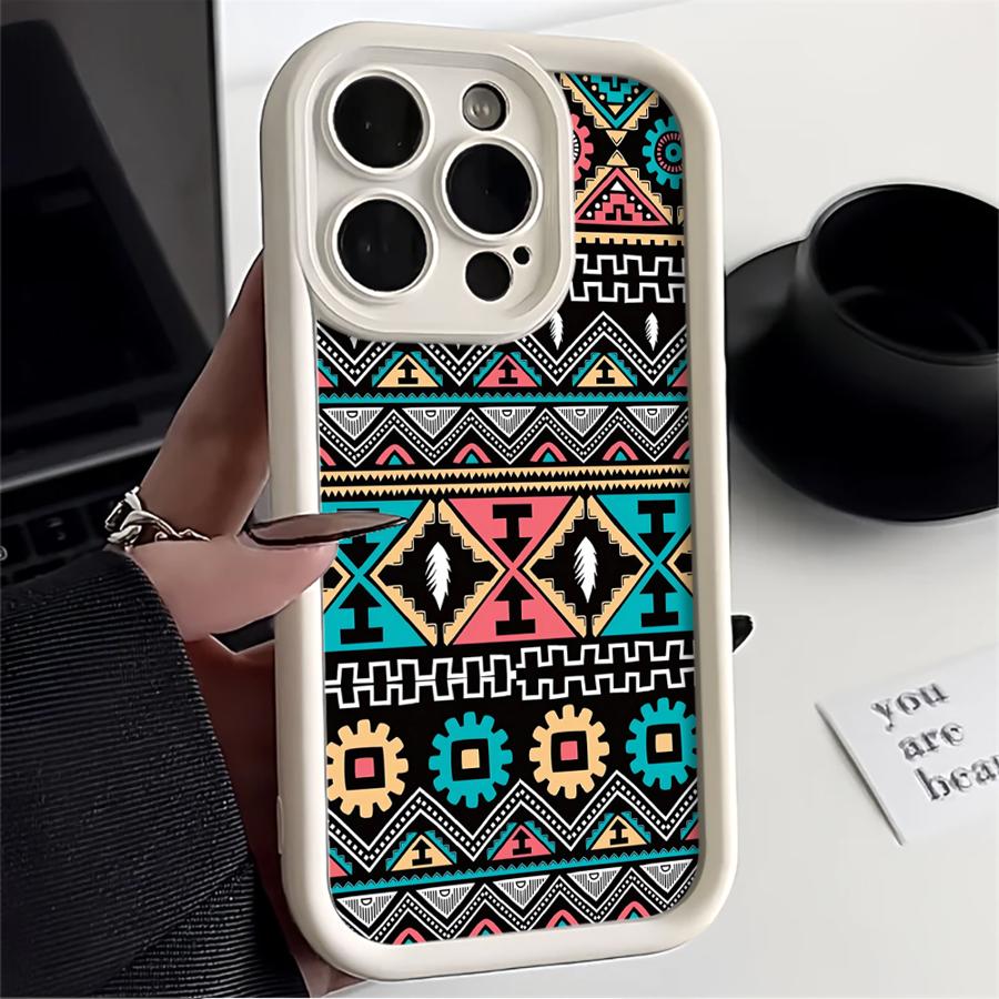 Phone Cover Case for iPhone 17 Pro Max 16 17e Air 15 Plus 13 12 Pro 11 14 Bohemian Style