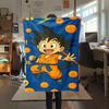 1 Stück Son Goku Druck Flanelldecke, Hohe Qualität für alle Jahreszeiten, Heimdekoration, Wärme und Komfort, Perfekt für Weihnachtsgeschenke