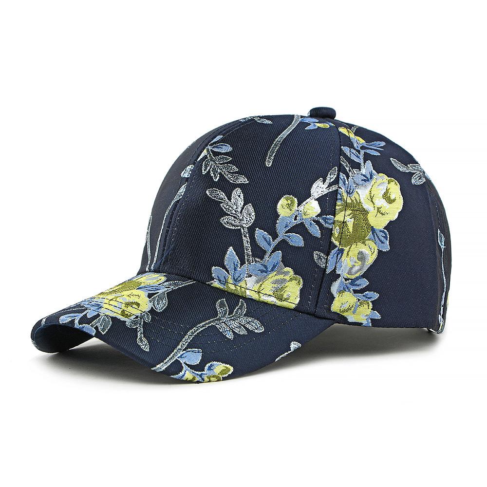 Damen Baseballkappe mit Blumenmuster - Stylischer lässiger verstellbarer Hut für den Alltag/Ausflüge (3 Farboptionen)