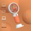 Cute Cartoon Handheld Fan & Phone Holder with Fruit & Flower Design – Portable Desktop Souvenir Gift, Rechargeable and Perfect for Lazy Days!