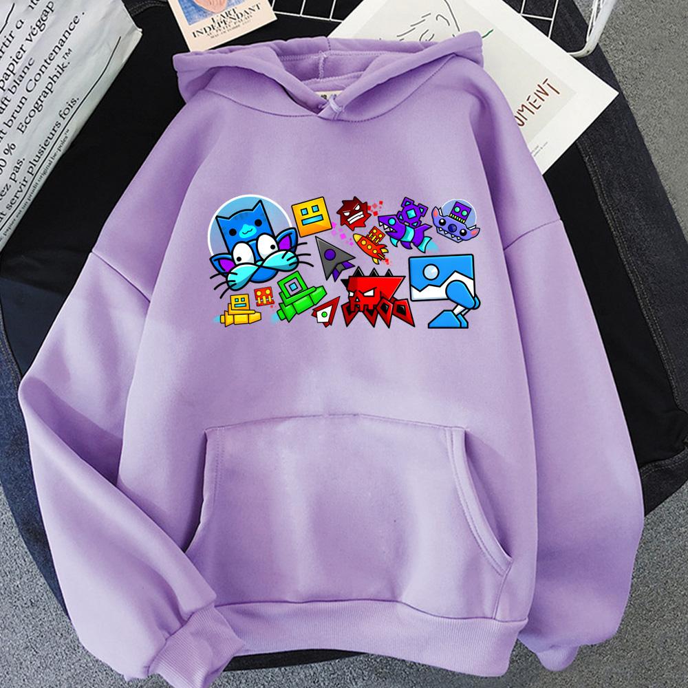 Geometry Dash Hoody Rhythm Platform Electronic Games Graphic Printing HOODIE for Autumn/Winter Sweatshirt with Hooded