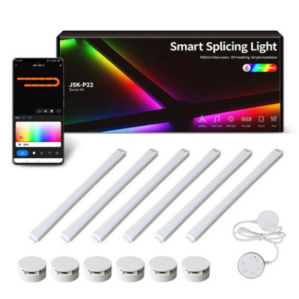 5V USB Smart Splicing RGB LED Night Light DIY Indoor Wall Decorate Atmosphere Wall Lamp Creative Sound Pickup LED Quantum Light