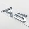 3D Chrome Glossy Black ABS TDI TFSI Car Rear Emblem Sticker for S A1 A3 A4 A5 A6 A6L A7 A8 S3 S6 Q3 Q5 Q7 TT S RS
