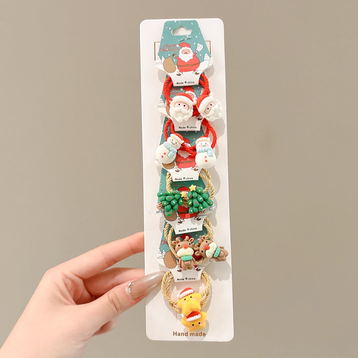 

Різдвяна гумка для волосся Санта Клаус для дітей - святковий аксесуар