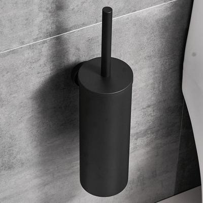 Suport negru pentru perie de toaletă în perete pentru set de baie, stil modern, material din oțel inoxidabil 304, fără curățare a toaletei