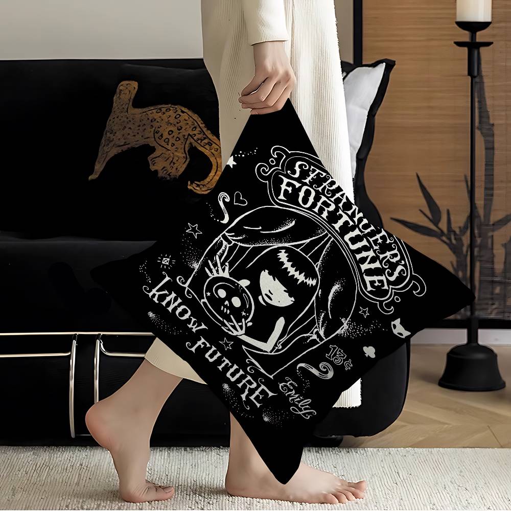 Comics Emily The Strange Classic Vintage Cushion Cover Decorative Pillow Sofa Home Decor Case Pillow Cases