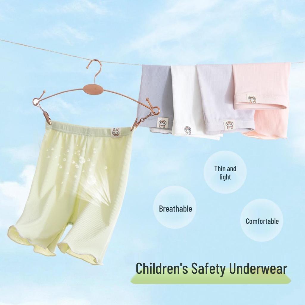 Girls' Summer Safety Shorts - Lightweight, Protective, Skin-Friendly Underwear for Children