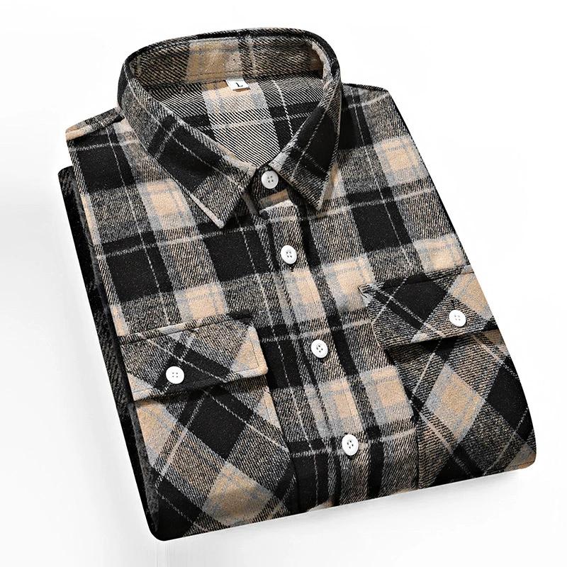 Men's Checkered Shirt with Loose Fit and Oversized Casual Floral Shirt