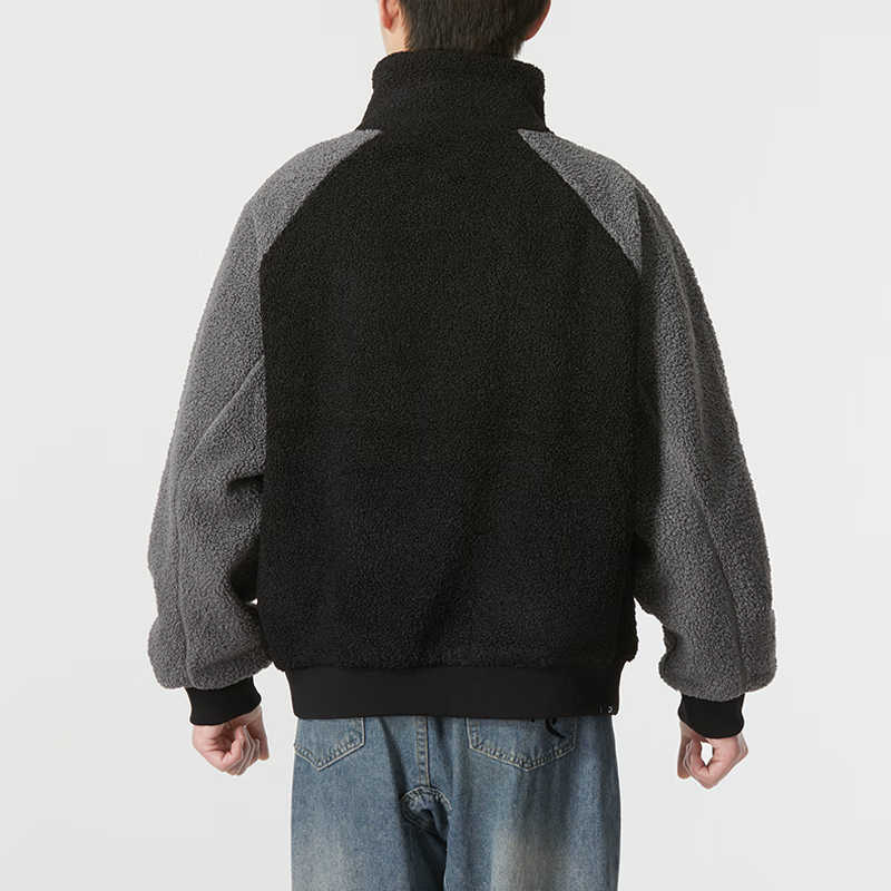 Puma FW22 Color Block Faux Shearling Zip Jacket Unisex Jackets Multicolor 539569-01