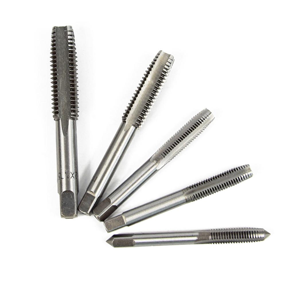 5PCS HSS Metric Plug Hand Tap Drill Set M3 M6 M8 Machine Spiral Point Straight Fluted Screw Thread Hand Tools