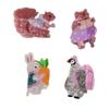 Penguin Cute Rabbit Hair Grab Animals Acrylic Shark Clip Cute Cartoon Hair Claw  Woman Girls