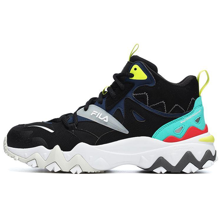 Fila X Magic Stick Collaboration Fashion Retro Mid-Top Dad Shoes Men Sneaker Black F12M242123FBK