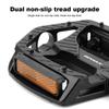 Ultralight Bicycle Pedals Aluminum Alloy Bicycle Platform Pedal Anti-Slip Cycling Bearing Pedals with Reflector for Night Riding
