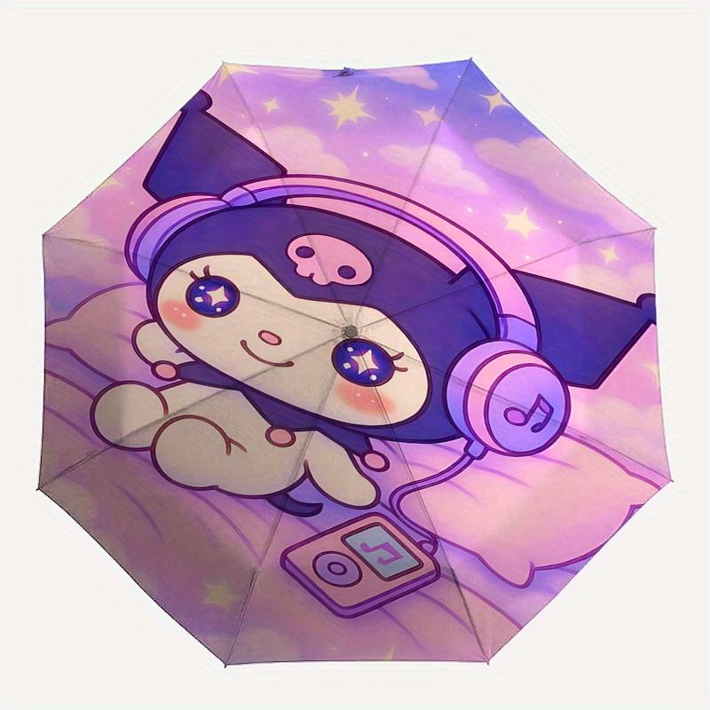 Cute Character Automatic Opening and Closing Parasol Compact Travel umbrella with 8 Ribs for Women and Men Ideal Birthday/Christmas Gift, Ou