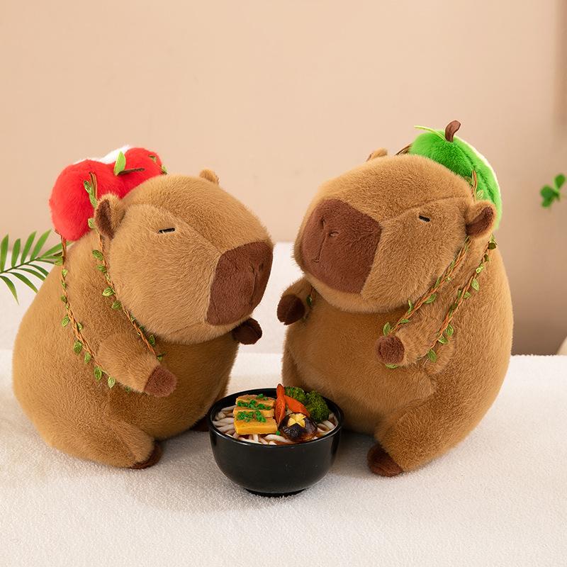 Cute Back Apple Bag Capybara Doll Plush Toy Girl Companionship Gift Kapibara Doll Rag Doll