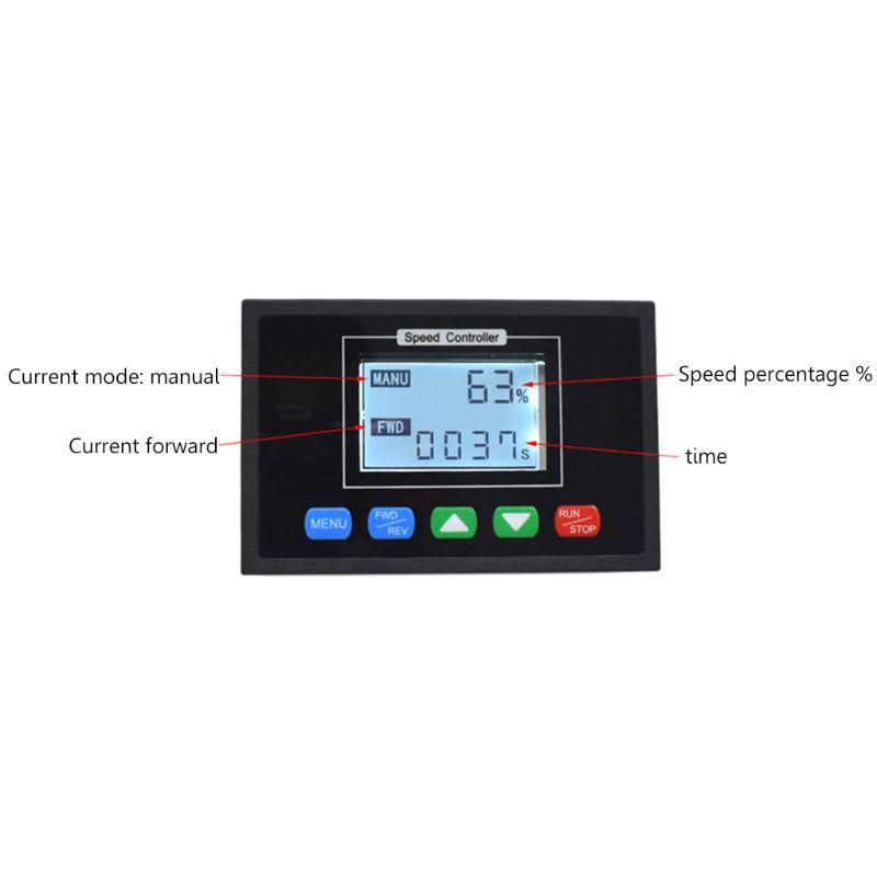Digital 0~100% PWM Motor Speed Controller DC 12V 24V 36V 48V 40A Time Reversible