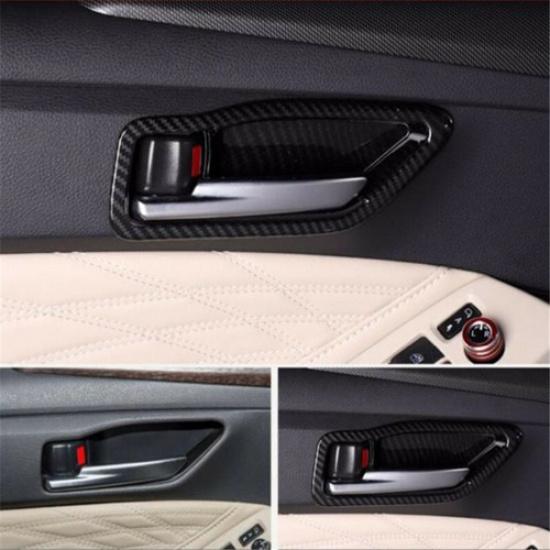 For Toyota Avalon 2019-2021 4PCS Carbon Fiber Inner Door Handle Bowl Cover Trim