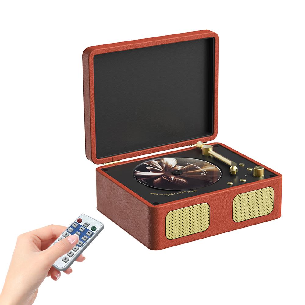 Retro CD Player 3.5mm AUX Bluetooth-Compatible 5.4 Portable CD Player with Remote Control Wireless CD Player for Music Lover