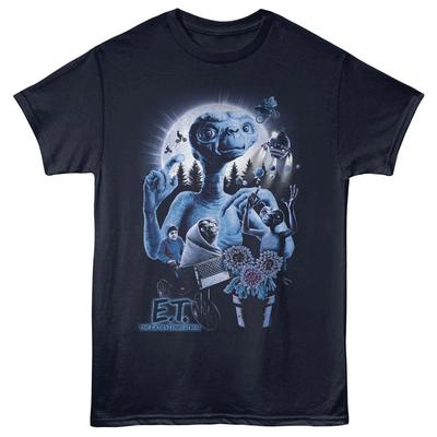 E.T. The Extra-Terrestrial 1982 Movie Collage Many Views Of E.T. Men's T Shirt
