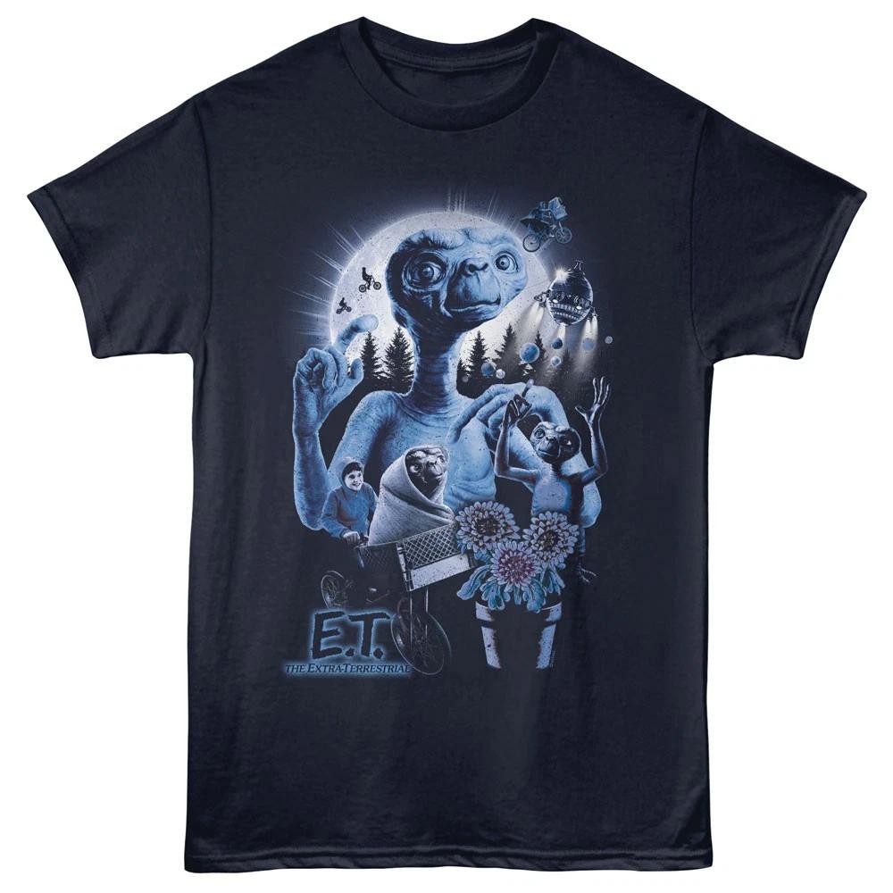 

E.T. The Extra-Terrestrial 1982 Movie Collage Many Views Of E.T. Men s T shirt XL