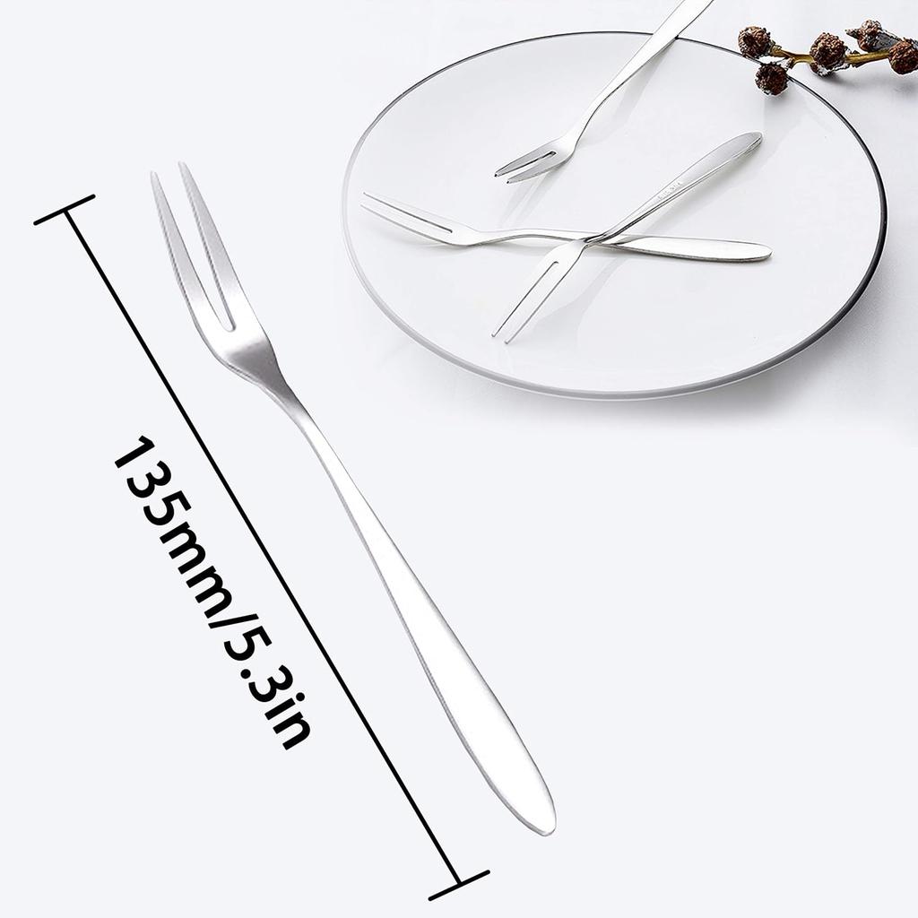 6Pcs Professional Escargot Forks, Mini Forks for Oyster and Shellfish, Appetizers Tasting Forks, Cocktail Fruit Forks
