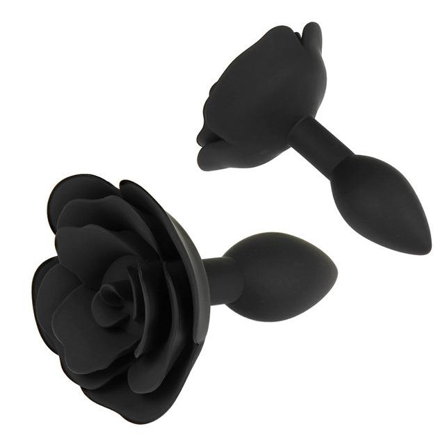 Butt Plug BDSM Rose Smooth Silicone Anal Plug Sexy Anal Tail Toys Prostate Massager Dilator Buttplug For Women Man Adult Couple