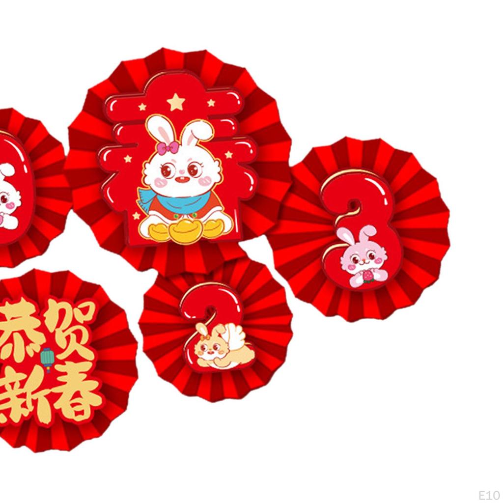 Chinese Decoration Home Decorations Red Paper Flowers Fan for
