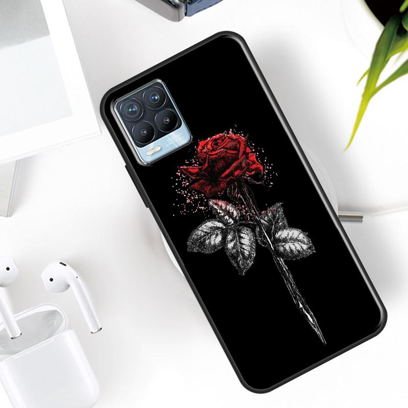 

Bright Red Roses Flowers For Realme C55 C35 C33 C31 C30 C21Y GT Neo 5 3T OnePlus 11 10 9 Pro 10T Nord 2 3 2T CE Case OnePlus 10Pro